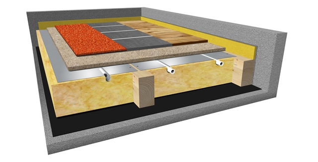 podłogówka na legarach